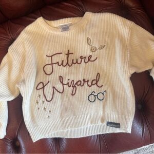 Cream 'Future Wizard' Embroidered 3T Sweater